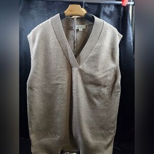 Vine‎ & Love Women’s Beige V-Neck Sweater Vest Size Large